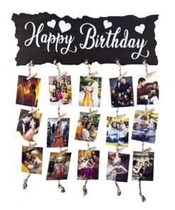 happy birthday hanging photo display picture frame collage photo display organizer happy birthday pic collage