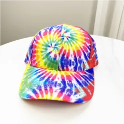 Summer Outdoor Leisure Sunshade Hat Unisex Gradient 6 panel Tie Dyed Baseball Cap Men'S And Women'S Baseball cap