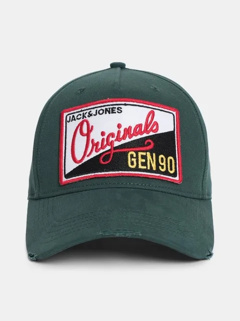 Jack & Jones Men Embroidered Pure Cotton Baseball Cap