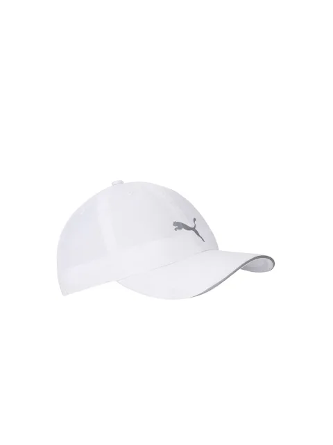 Puma Unisex White & Grey Solid Baseball Cap