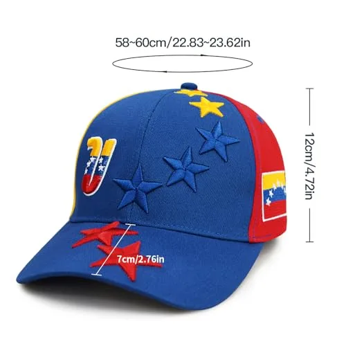 MAPKA Baseball Cap with Embroidered Logo, Tricolor Design, Blue Yellow Red