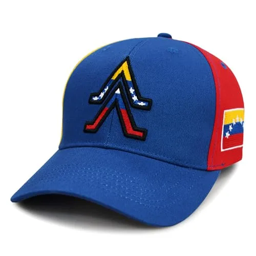 MAPKA Baseball Cap with Embroidered Logo, Tricolor Design, Blue Yellow Red
