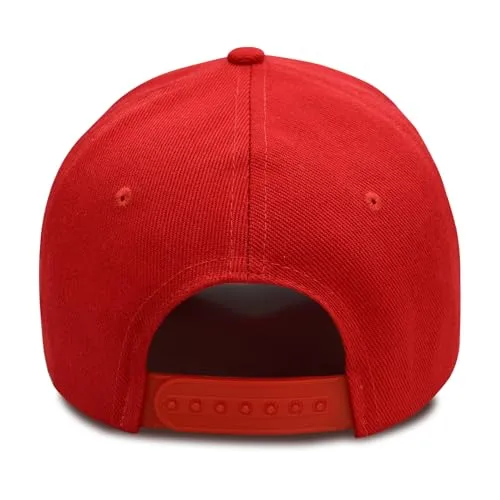 MAPKA USA Baseball Cap, Red Cotton, White Embroidered Letters, Adjustable Fit